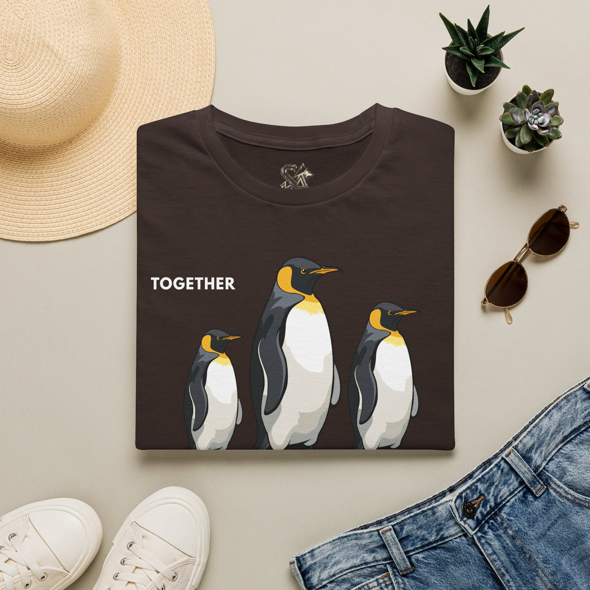 TOGETHER Penguin T-Shirt Premium Design Unisex