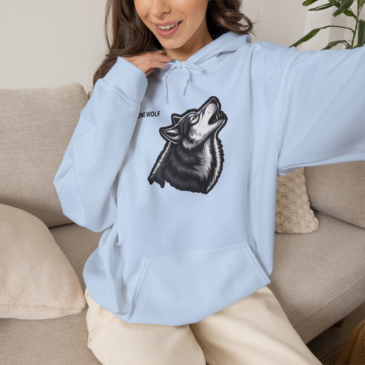 LONE WOLF Hoodie Premium Design SKIALFA Unisex