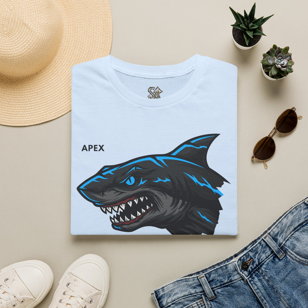 APEX Shark T-Shirt Premium Design SKIALFA Unisex