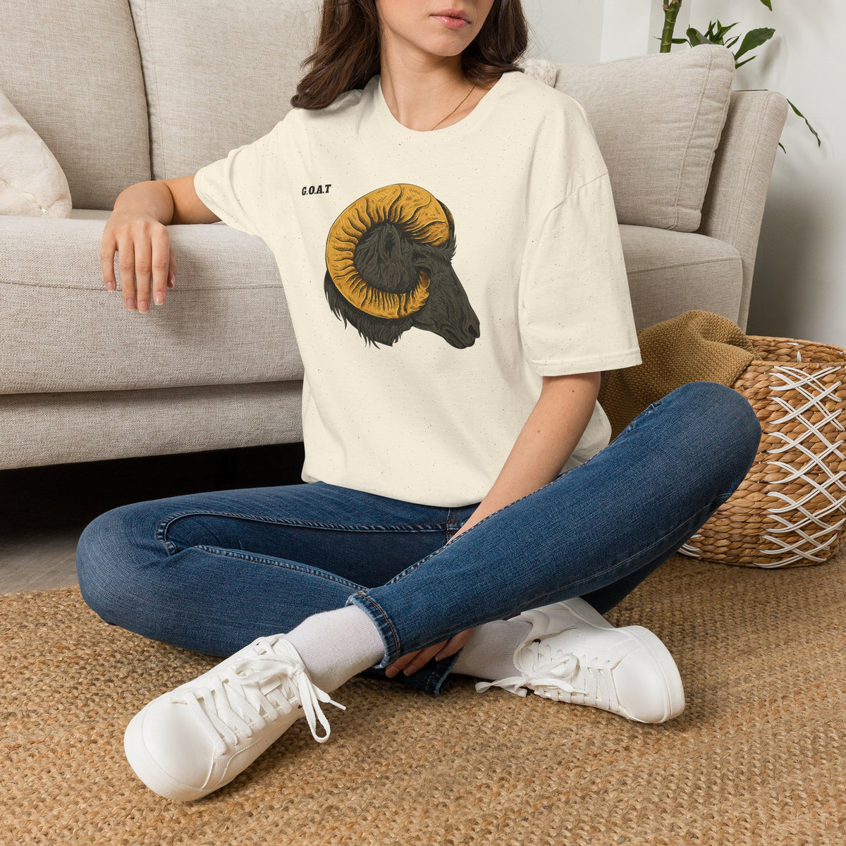 GOAT Goat Head T-Shirt Premium Design SKIALFA Unisex