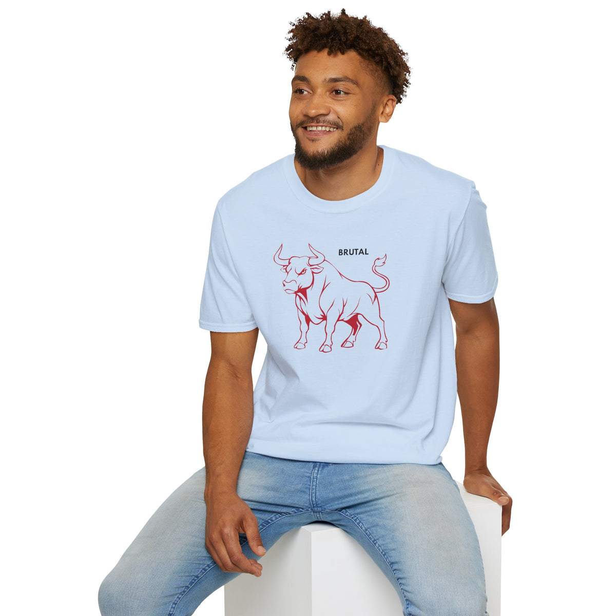 BRUTAL Bull T-Shirt Premium Design SKIALFA Unisex