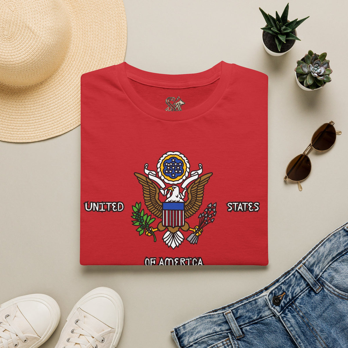 United States Of America T-Shirt Premium Design SKIALFA Unisex