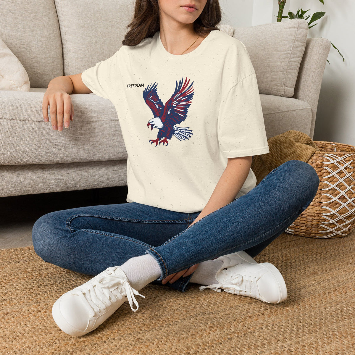 FREEDOM Eagle T-Shirt Premium Design SKIALFA Unisex