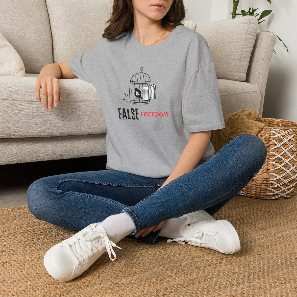FALSE FREEDOM T-Shirt Premium Design SKIALFA Unisex