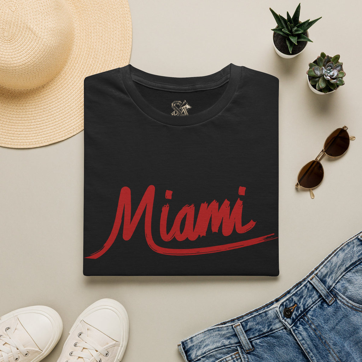 Miami T-Shirt Premium Design SKIALFA Unisex