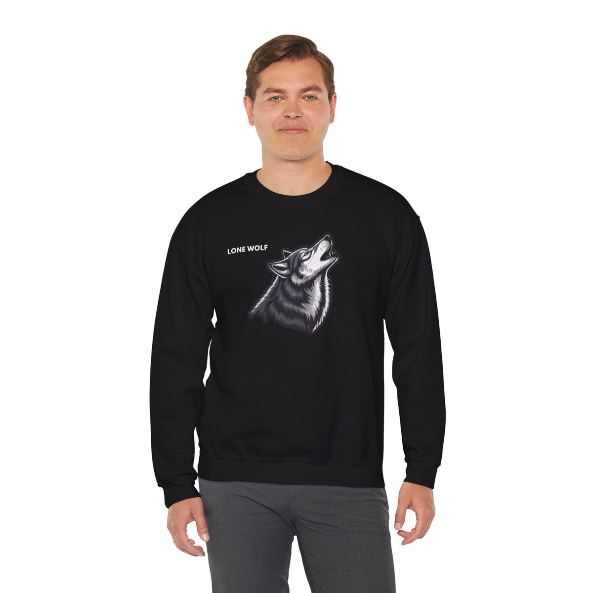 LONE WOLF Sweatshirt Premium Design SKIALFA Unisex
