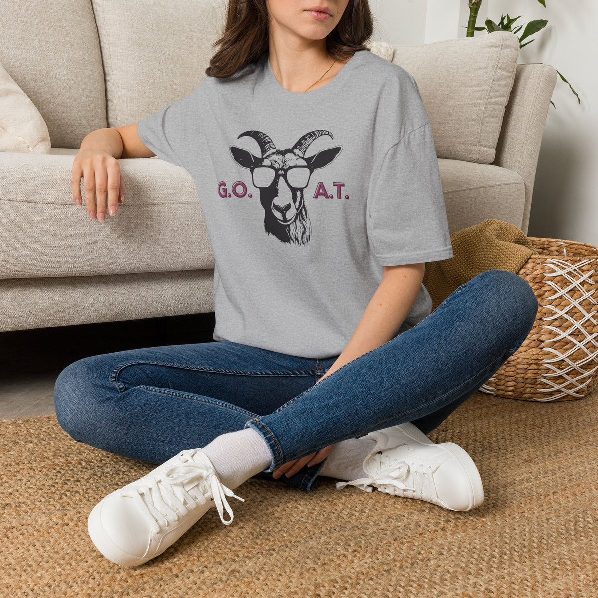 G.O.A.T. Goat Head T-Shirt Premium Design SKIALFA Unisex