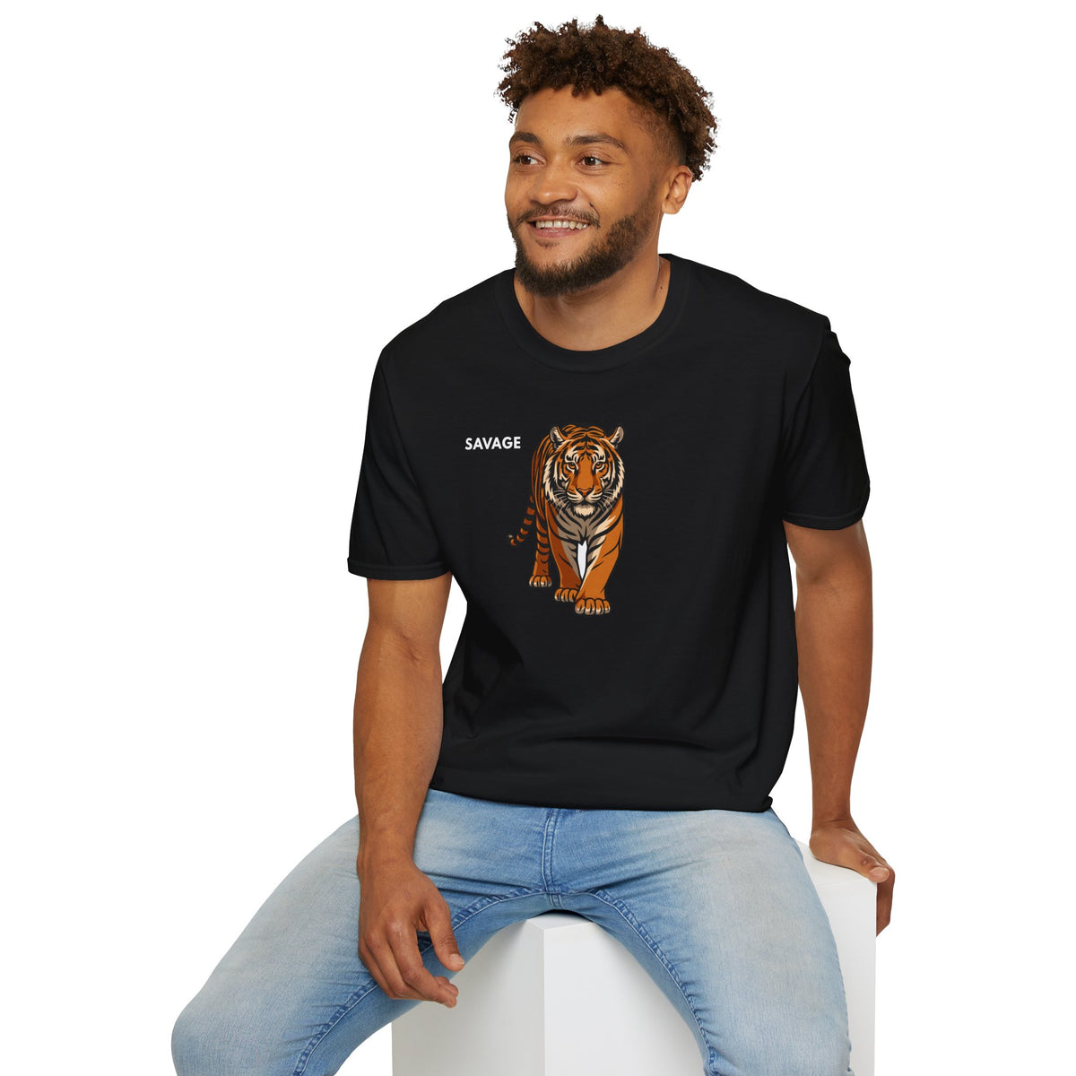SAVAGE Tiger T-Shirt Premium Design SKIALFA Unisex