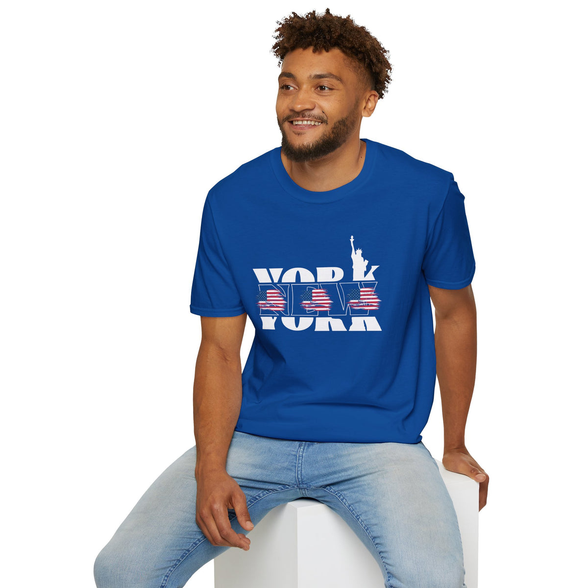 New York American Flag T-Shirt Premium Design SKIALFA Unisex