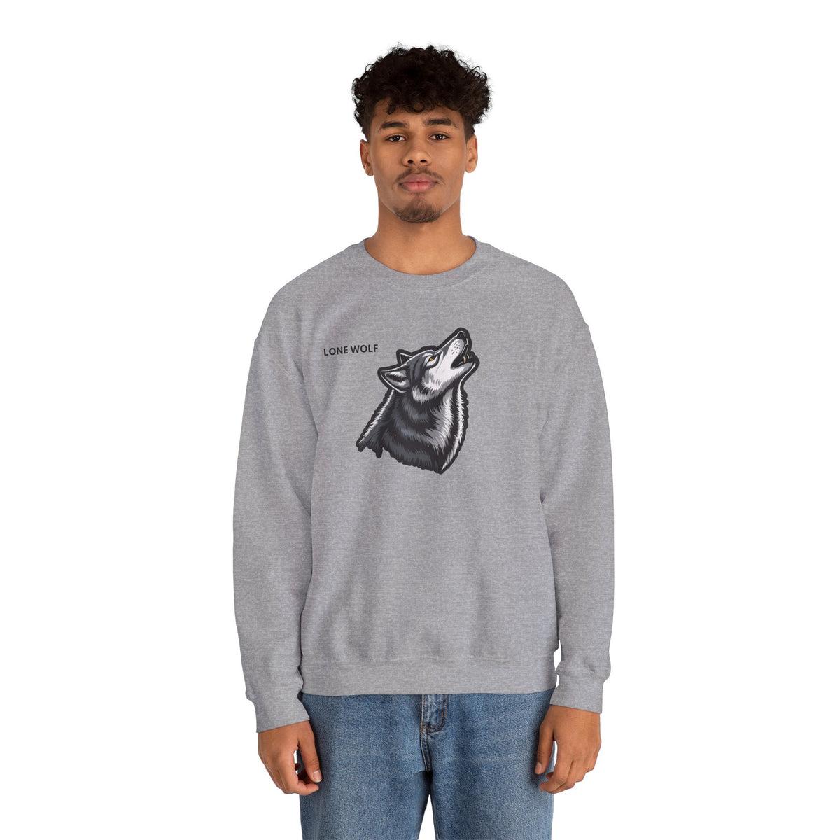 LONE WOLF Sweatshirt Premium Design SKIALFA Unisex