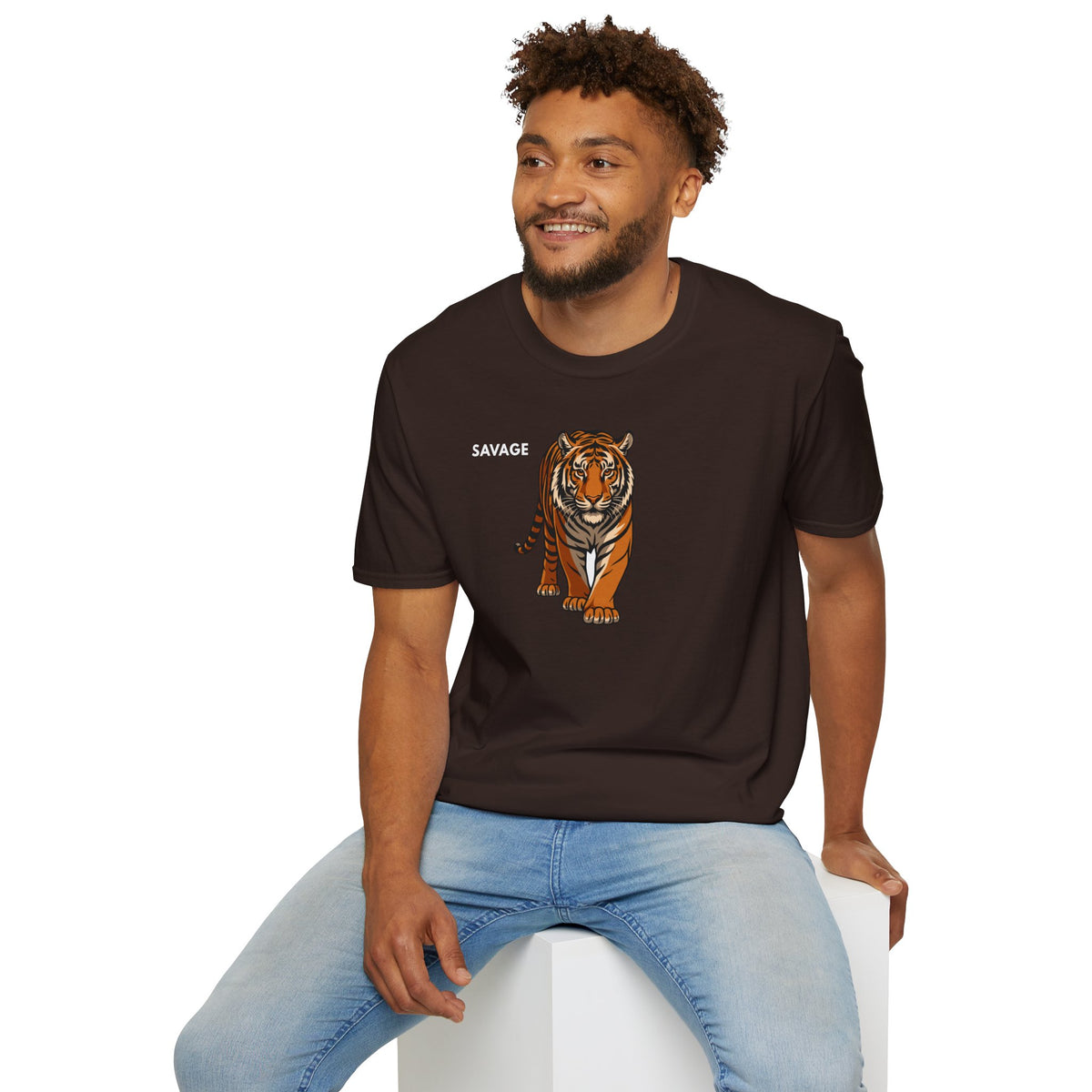 SAVAGE Tiger T-Shirt Premium Design SKIALFA Unisex