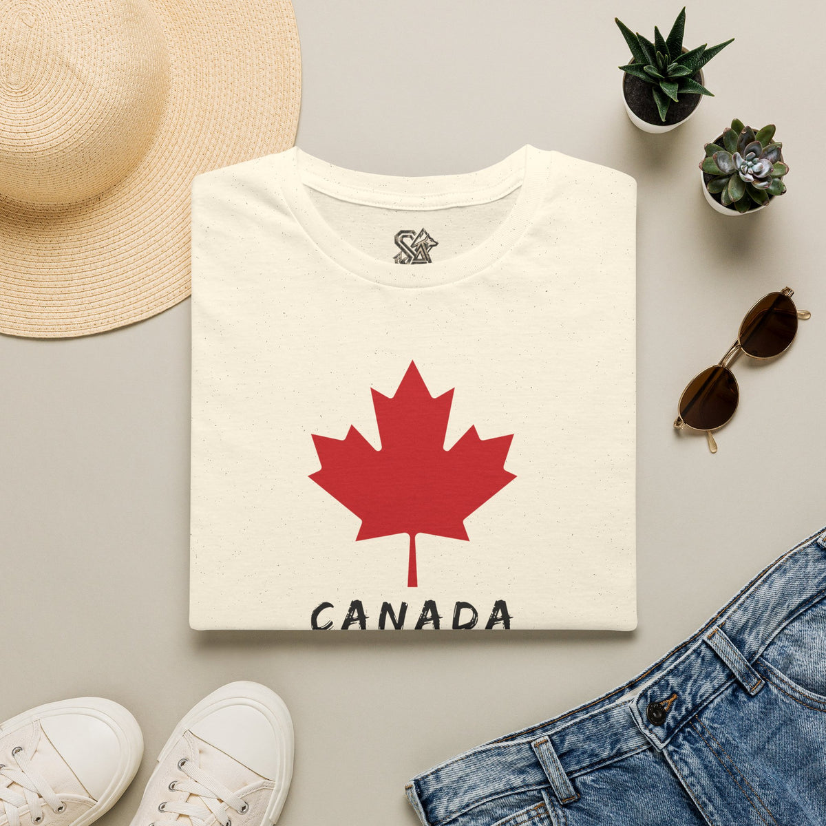 CANADA Leaf T-Shirt Premium Design SKIALFA Unisex