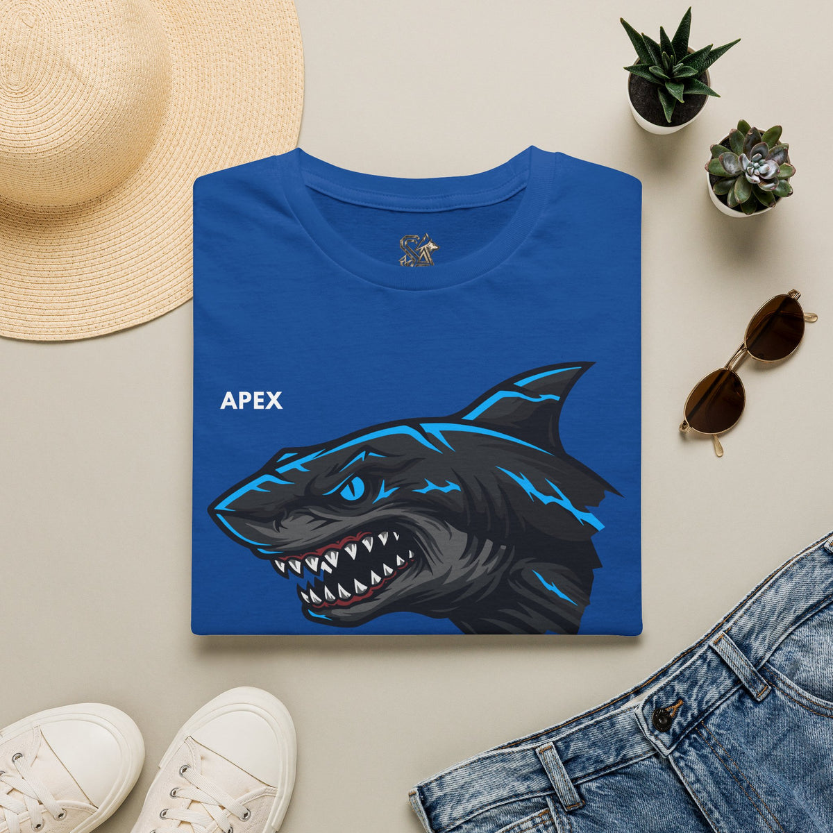 APEX Shark T-Shirt Premium Design SKIALFA Unisex