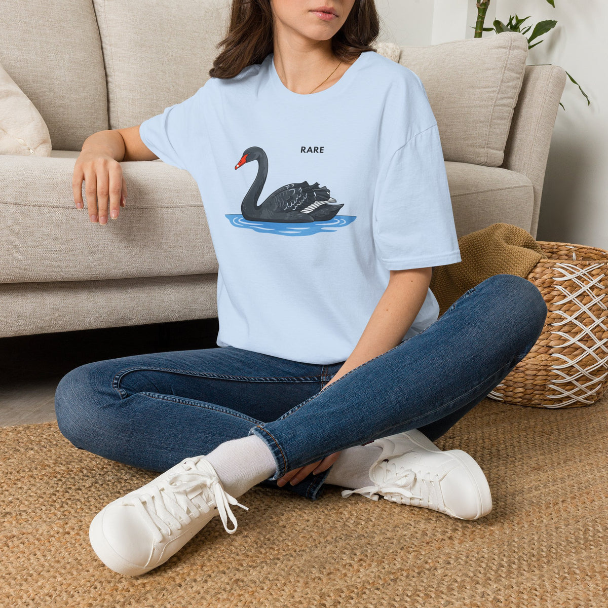 RARE Black Swan T-Shirt Premium Design SKIALFA Unisex