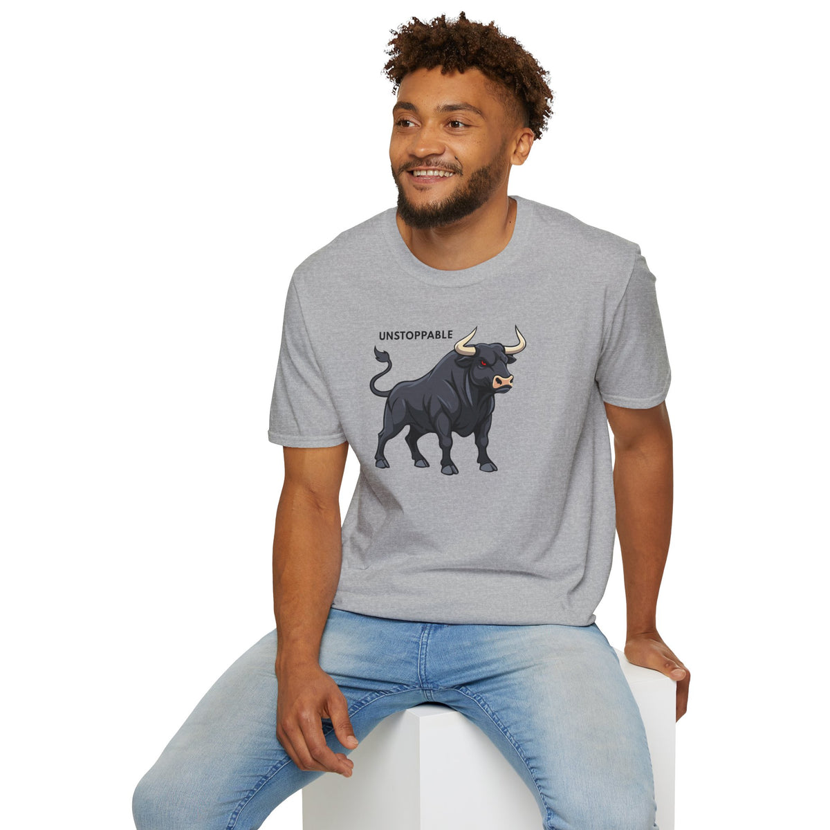 UNSTOPPABLE Bull T-Shirt Premium Design SKIALFA Unisex