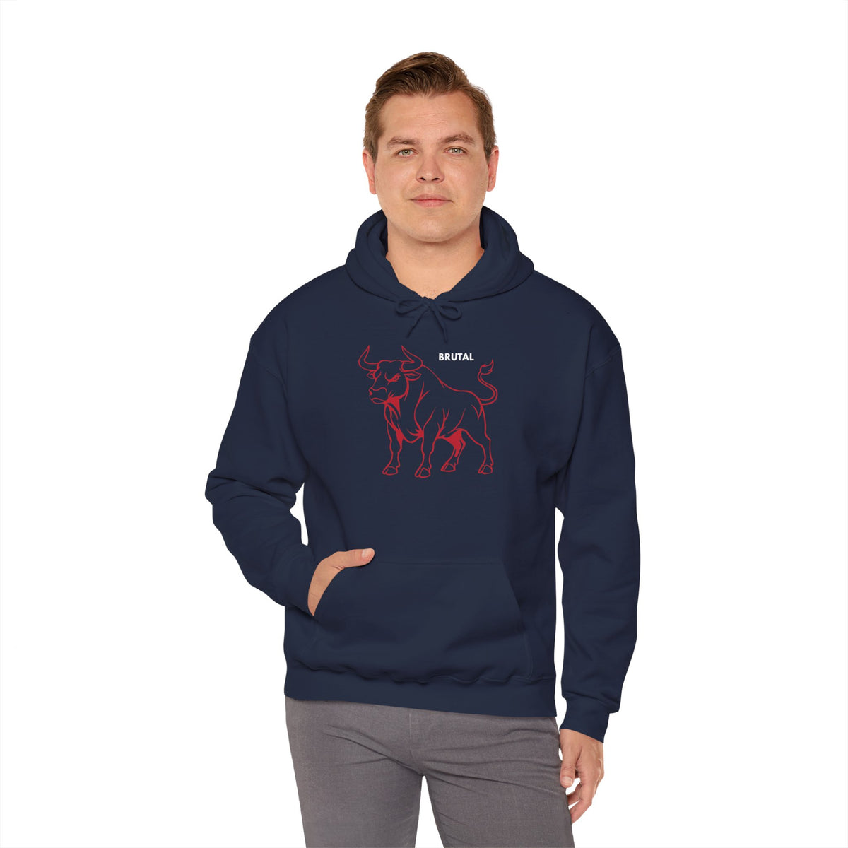 BRUTAL Bull Hoodie Premium Design SKIALFA Unisex