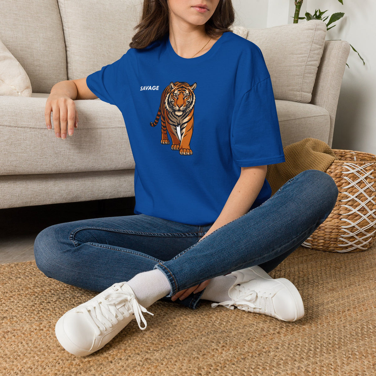 SAVAGE Tiger T-Shirt Premium Design SKIALFA Unisex
