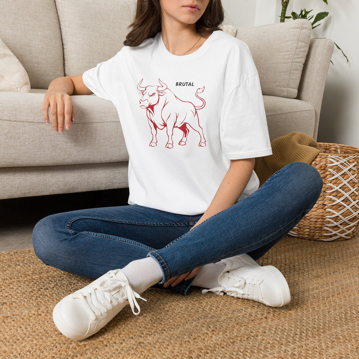 BRUTAL Bull T-Shirt Premium Design SKIALFA Unisex