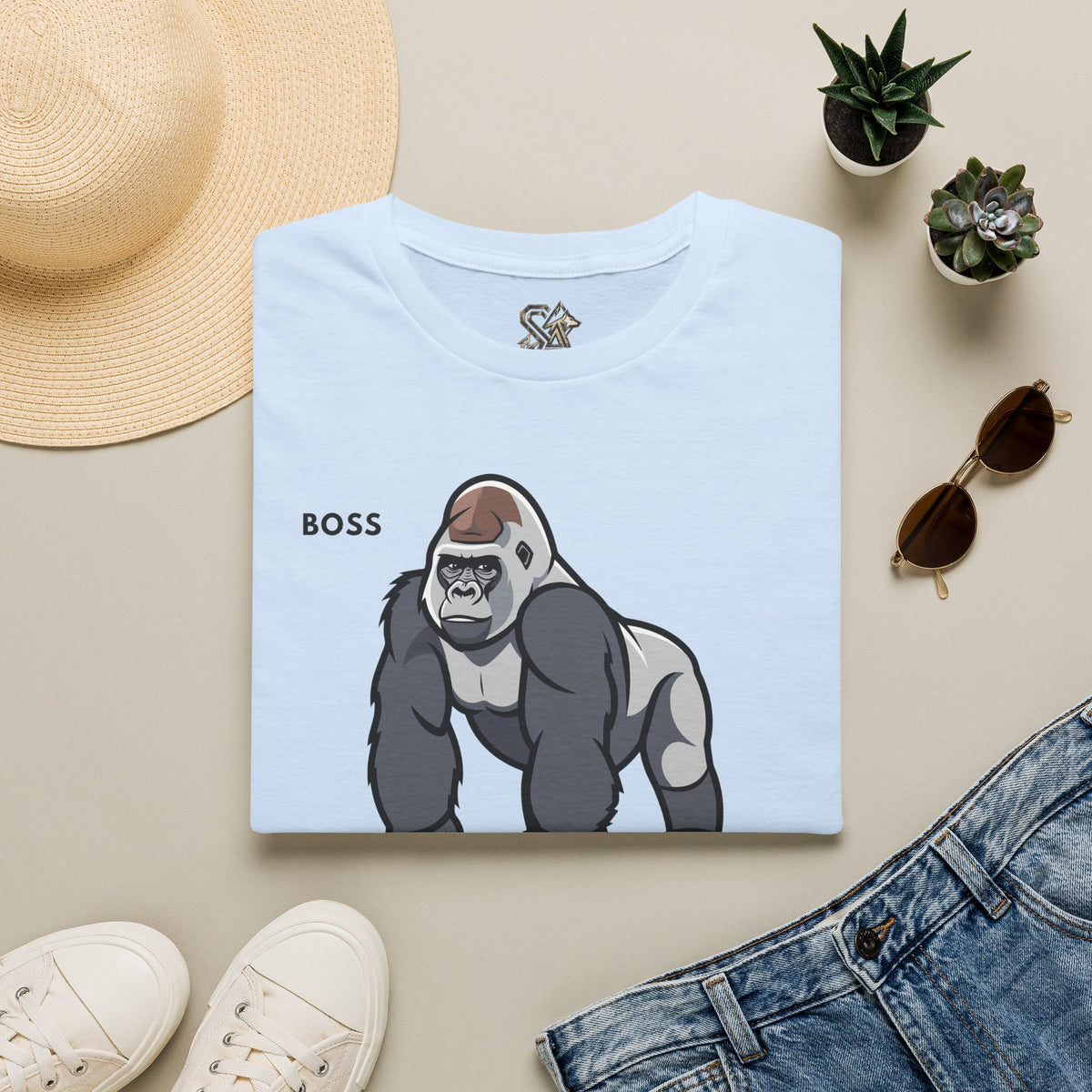 BOSS Gorilla T-Shirt Premium Design SKIALFA Unisex