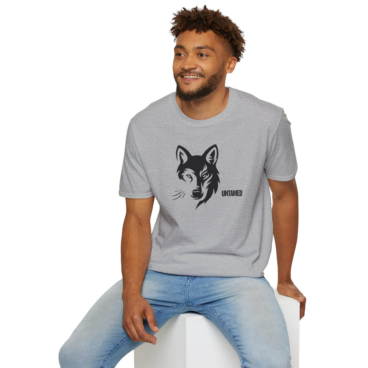 UNTAMED Wolf T-Shirt Premium Design SKIALFA Unisex