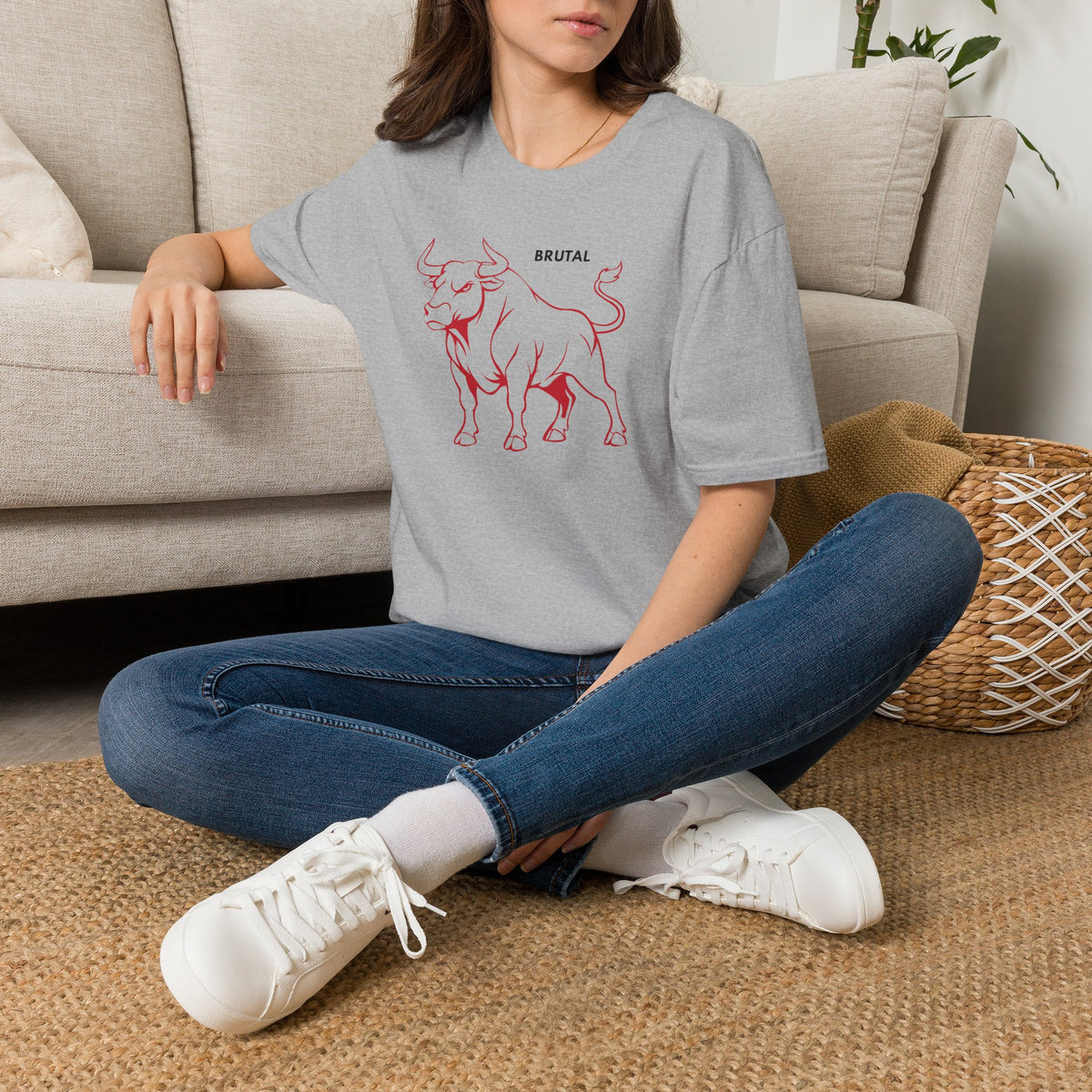 BRUTAL Bull T-Shirt Premium Design SKIALFA Unisex