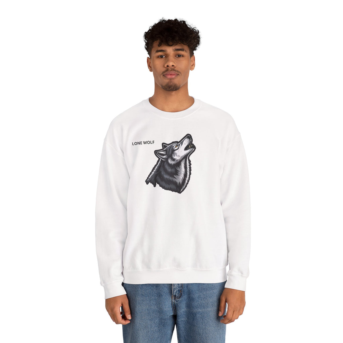 LONE WOLF Sweatshirt Premium Design SKIALFA Unisex