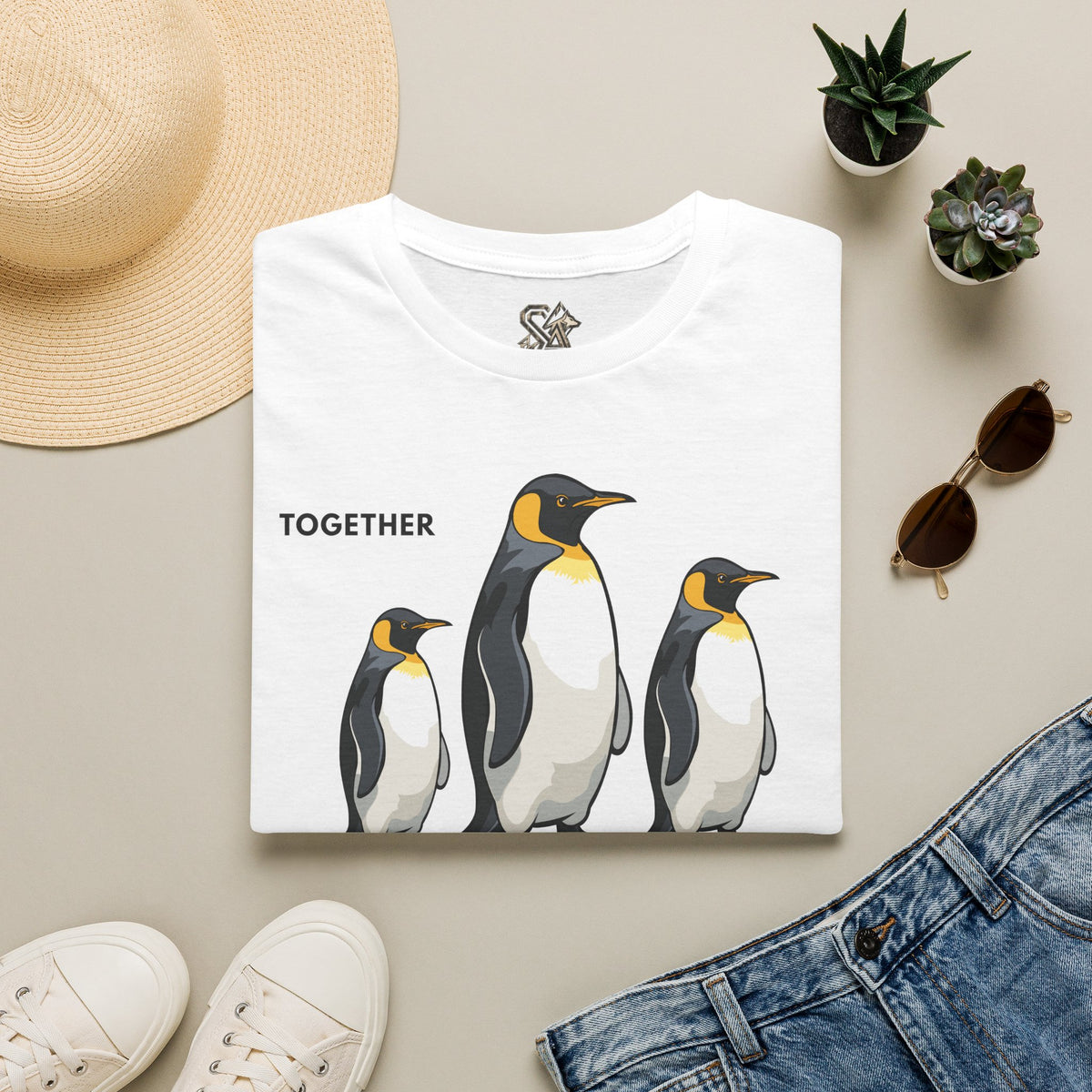 TOGETHER Penguin T-Shirt Premium Design Unisex
