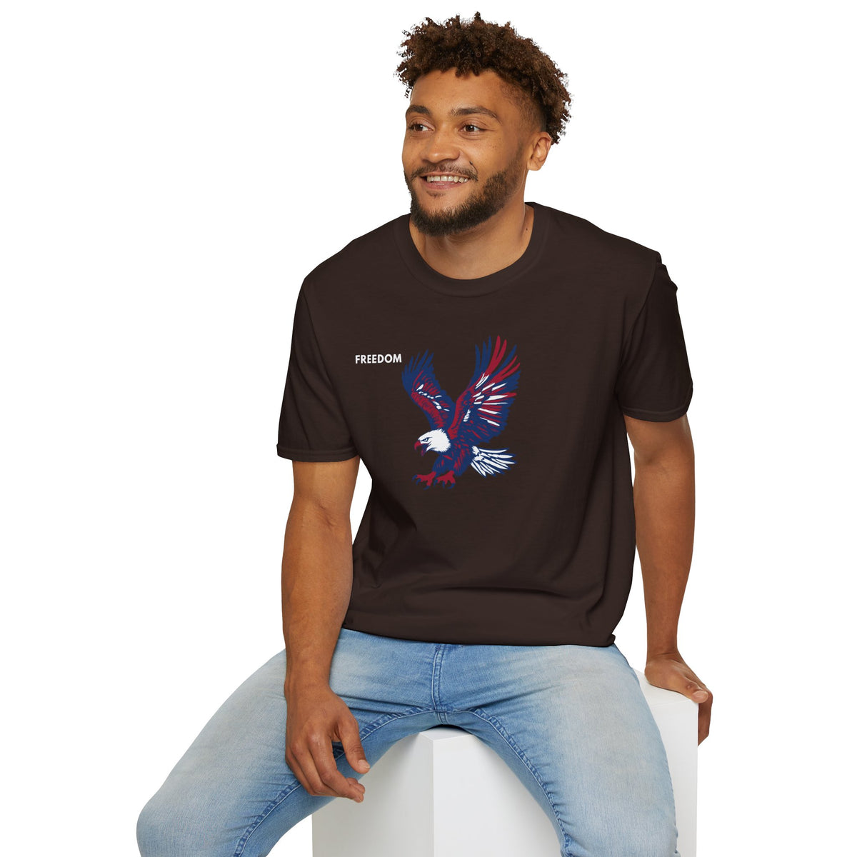 FREEDOM Eagle T-Shirt Premium Design SKIALFA Unisex