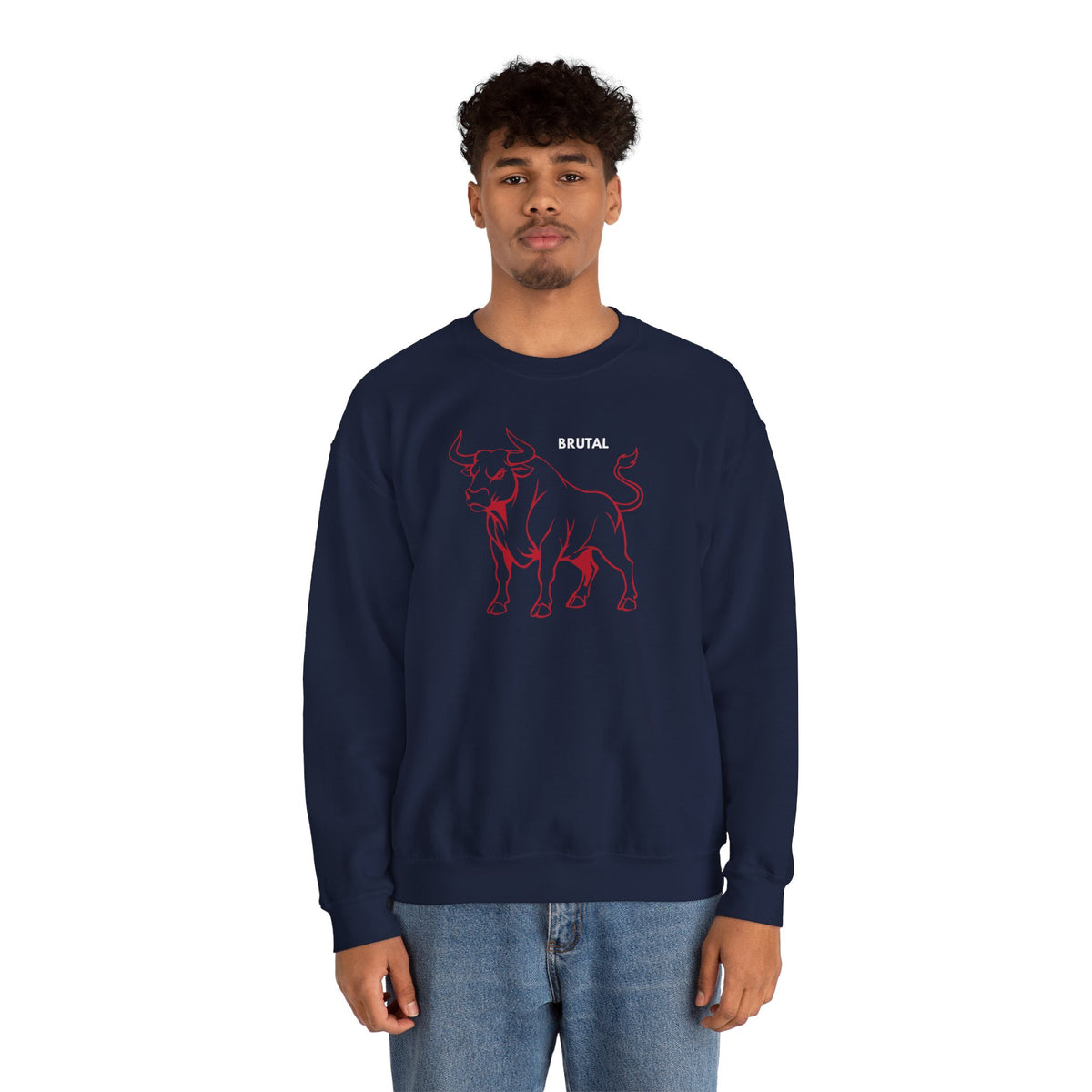 BRUTAL Bull Sweatshirt Premium Design SKIALFA Unisex