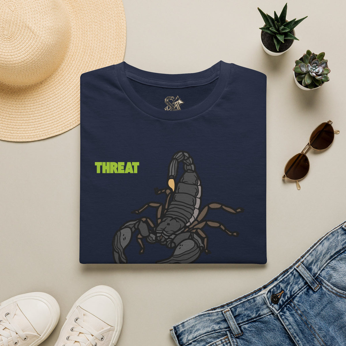 THREAT Scorpion T-Shirt Premium Design SKIALFA Unisex
