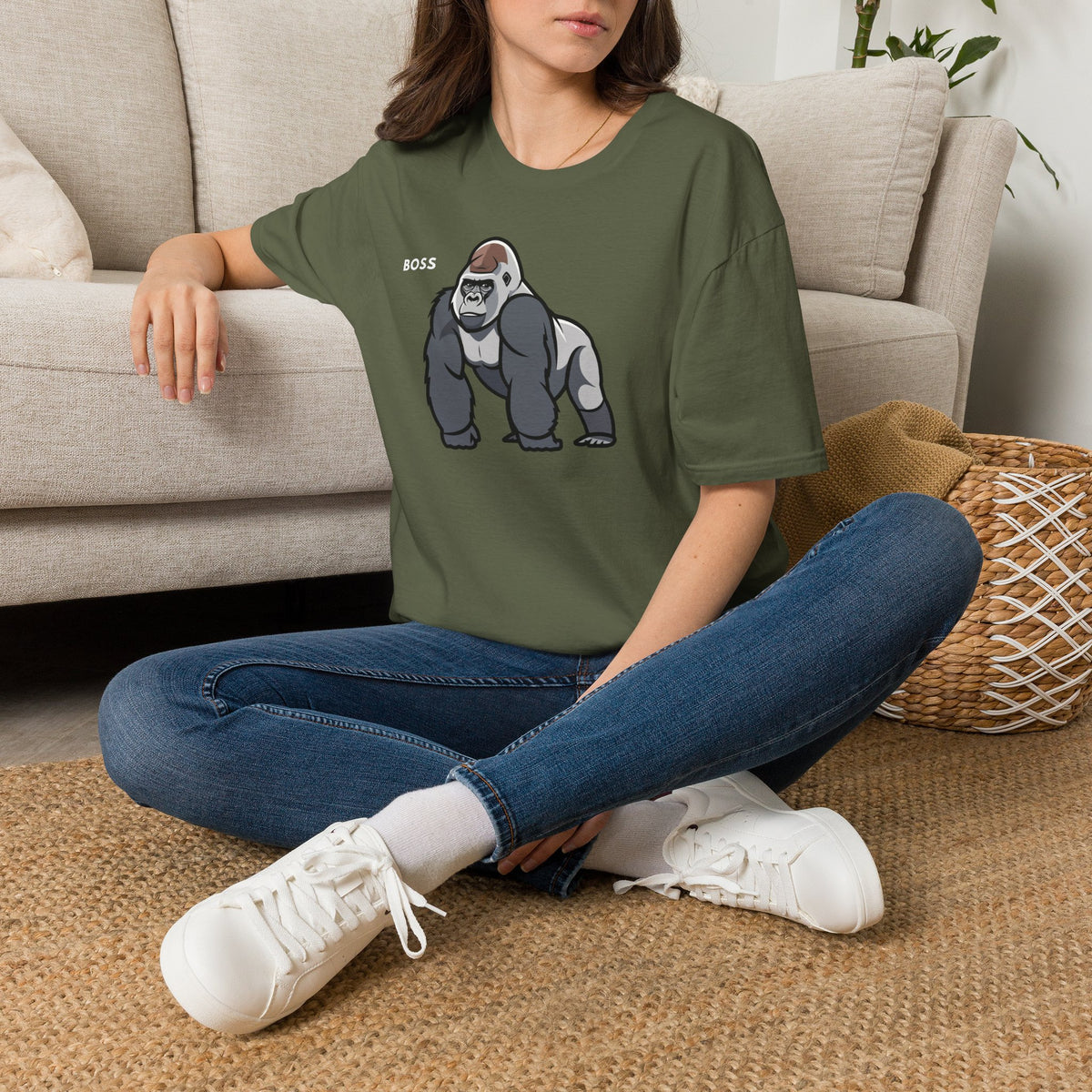 BOSS Gorilla T-Shirt Premium Design SKIALFA Unisex