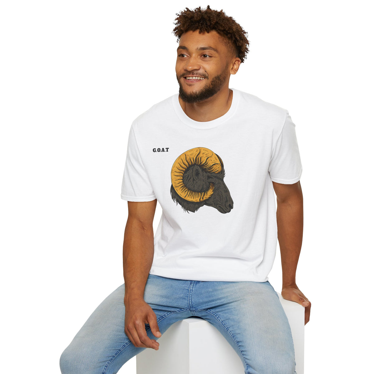 GOAT Goat Head T-Shirt Premium Design SKIALFA Unisex