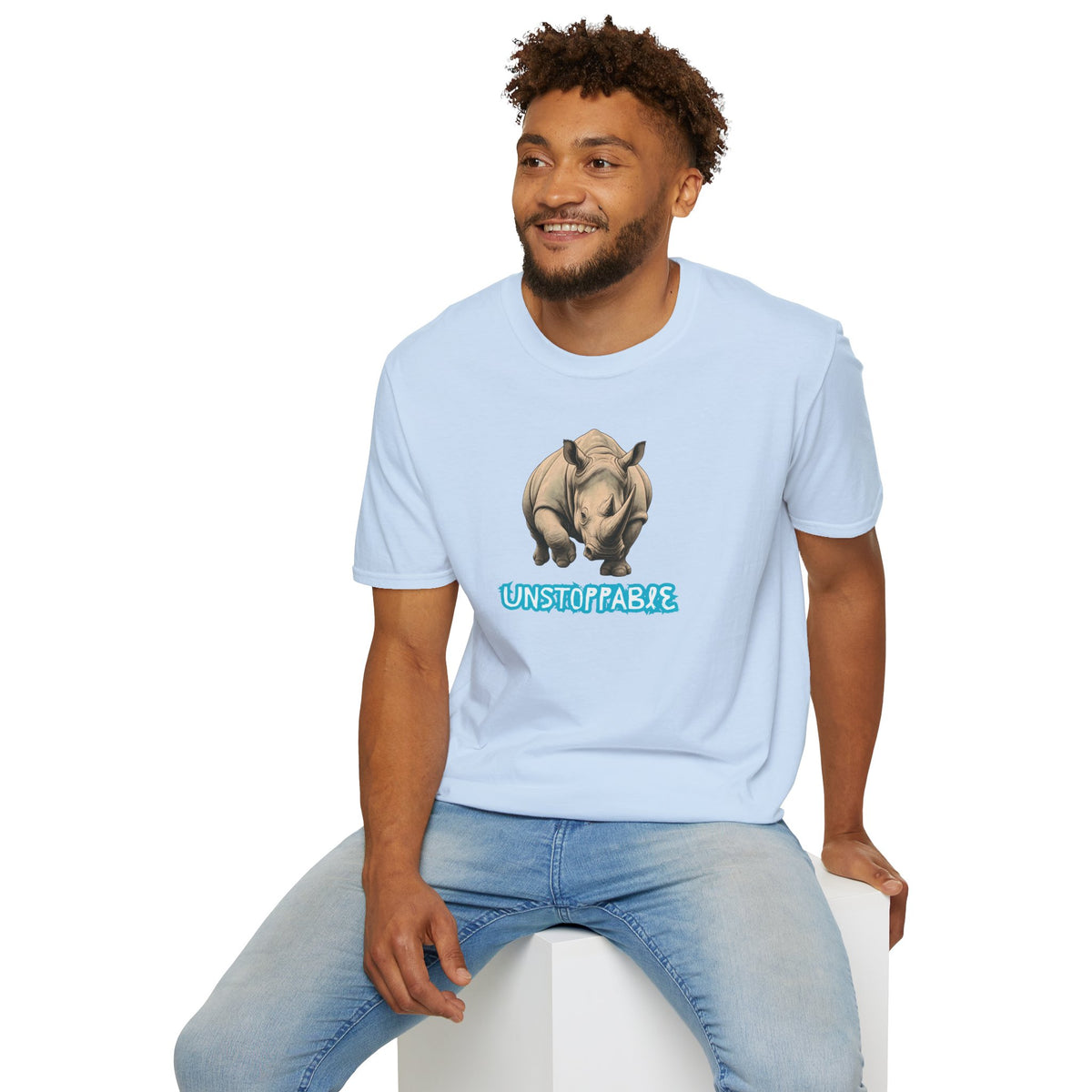 UNSTOPPABLE Rhino T-Shirt Premium Design SKIALFA Unisex
