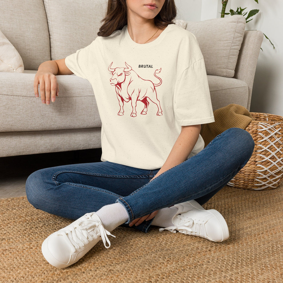 BRUTAL Bull T-Shirt Premium Design SKIALFA Unisex