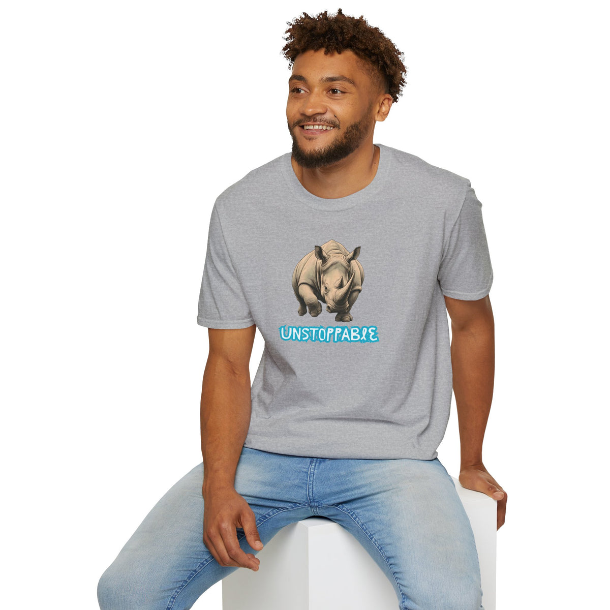 UNSTOPPABLE Rhino T-Shirt Premium Design SKIALFA Unisex