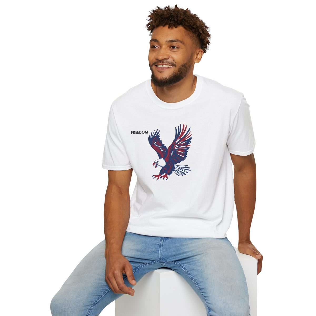FREEDOM Eagle T-Shirt Premium Design SKIALFA Unisex