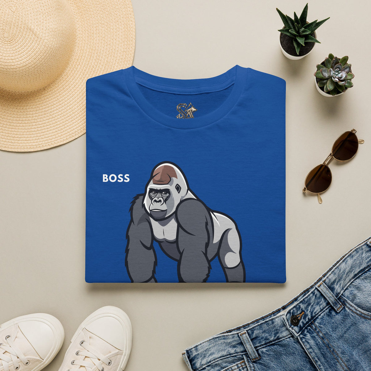 BOSS Gorilla T-Shirt Premium Design SKIALFA Unisex