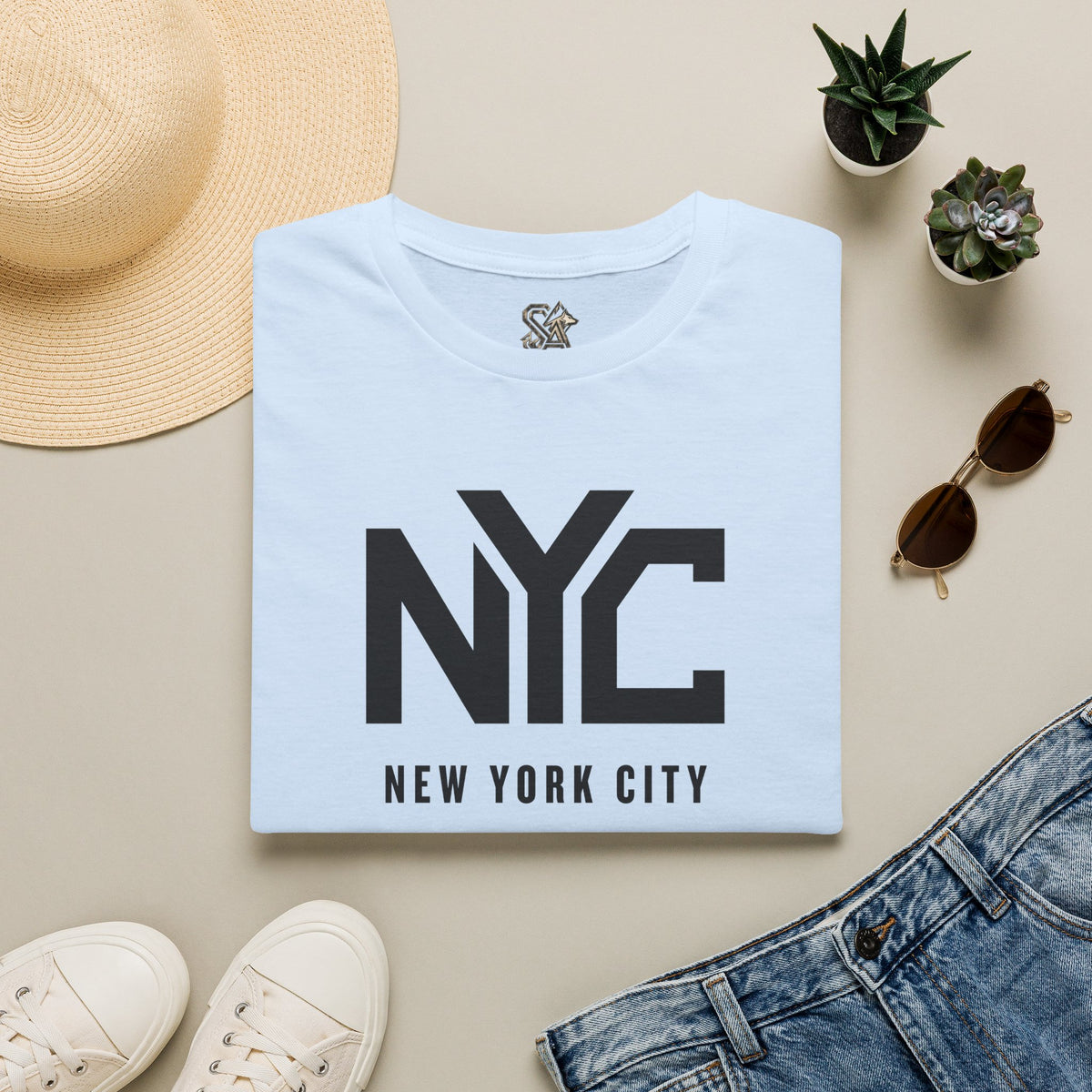 NYC New York City T-Shirt Premium Design SKIALFA Unisex
