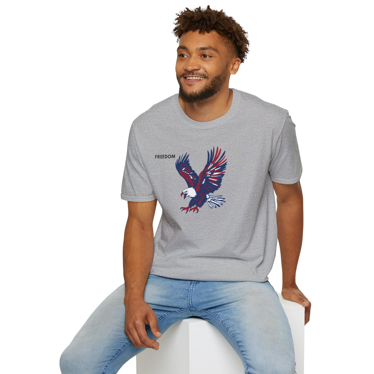 FREEDOM Eagle T-Shirt Premium Design SKIALFA Unisex
