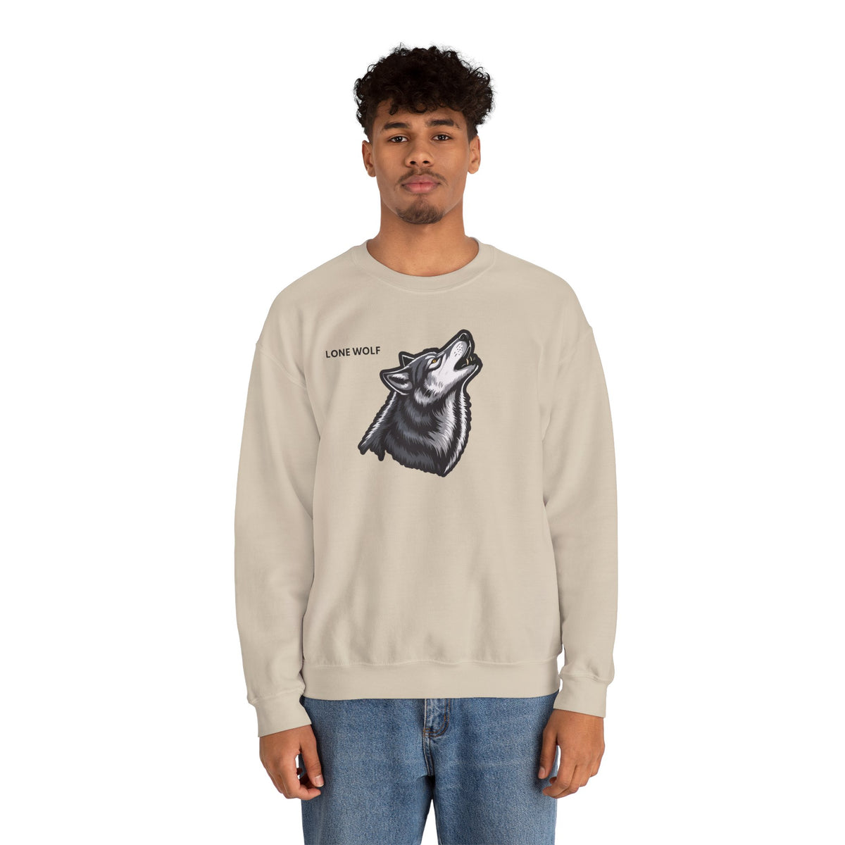 LONE WOLF Sweatshirt Premium Design SKIALFA Unisex