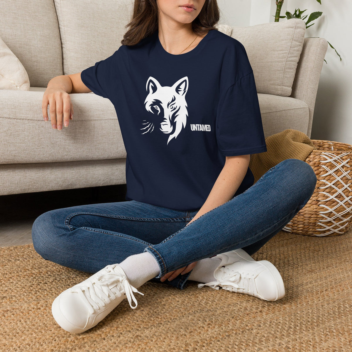 UNTAMED Wolf T-Shirt Premium Design SKIALFA Unisex