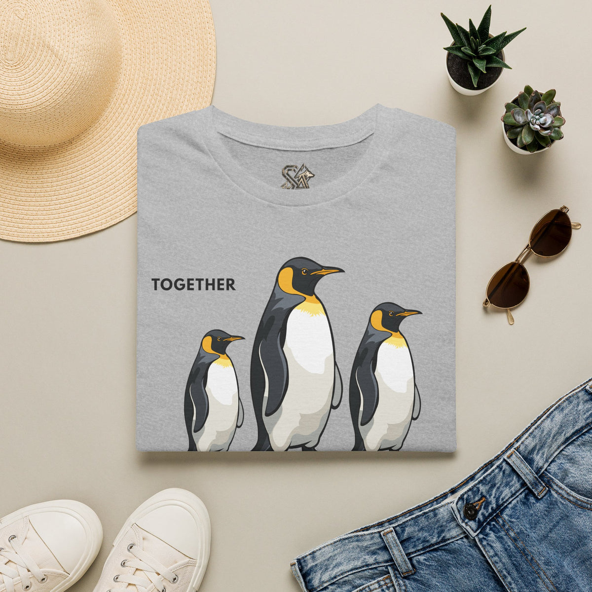 TOGETHER Penguin T-Shirt Premium Design Unisex