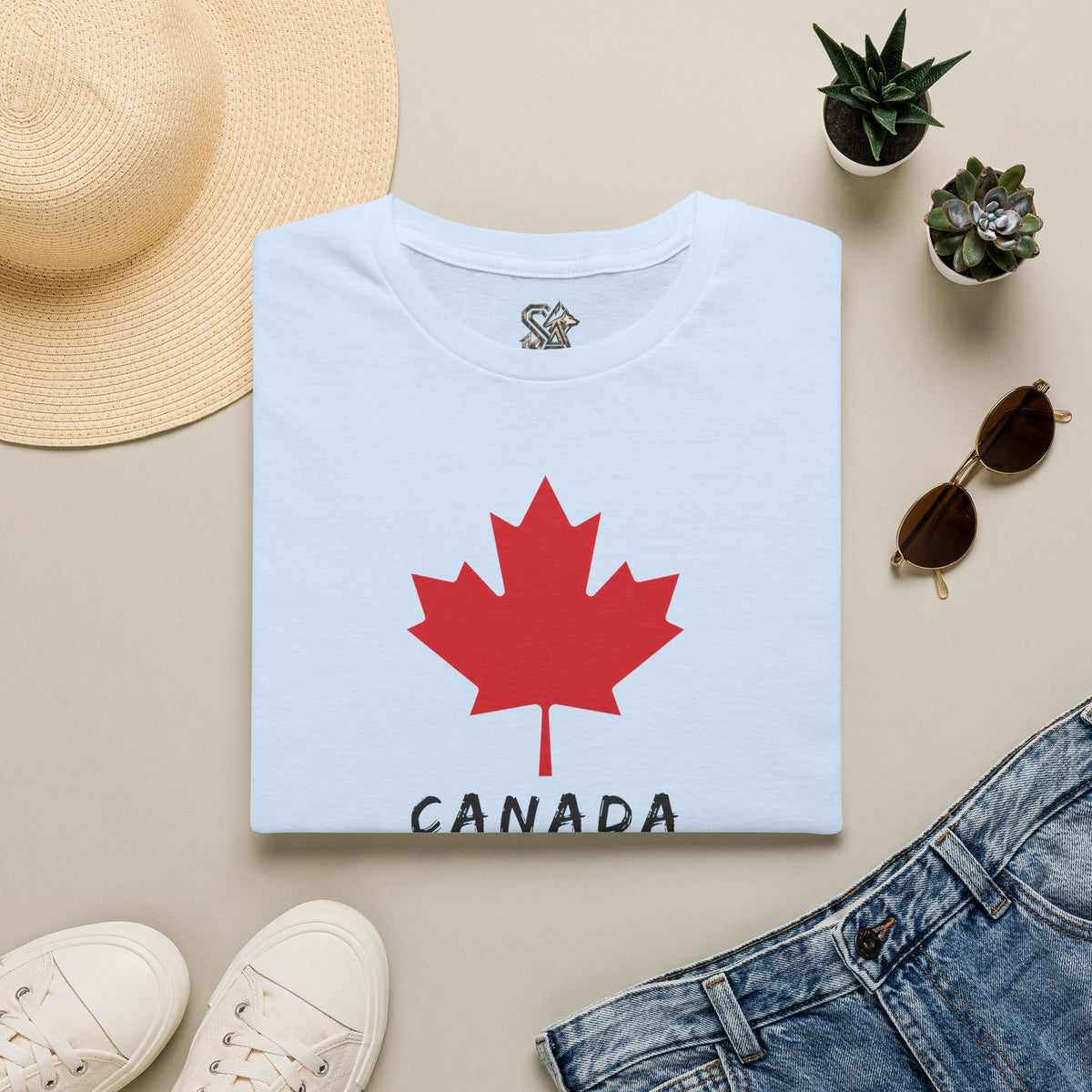 CANADA Leaf T-Shirt Premium Design SKIALFA Unisex