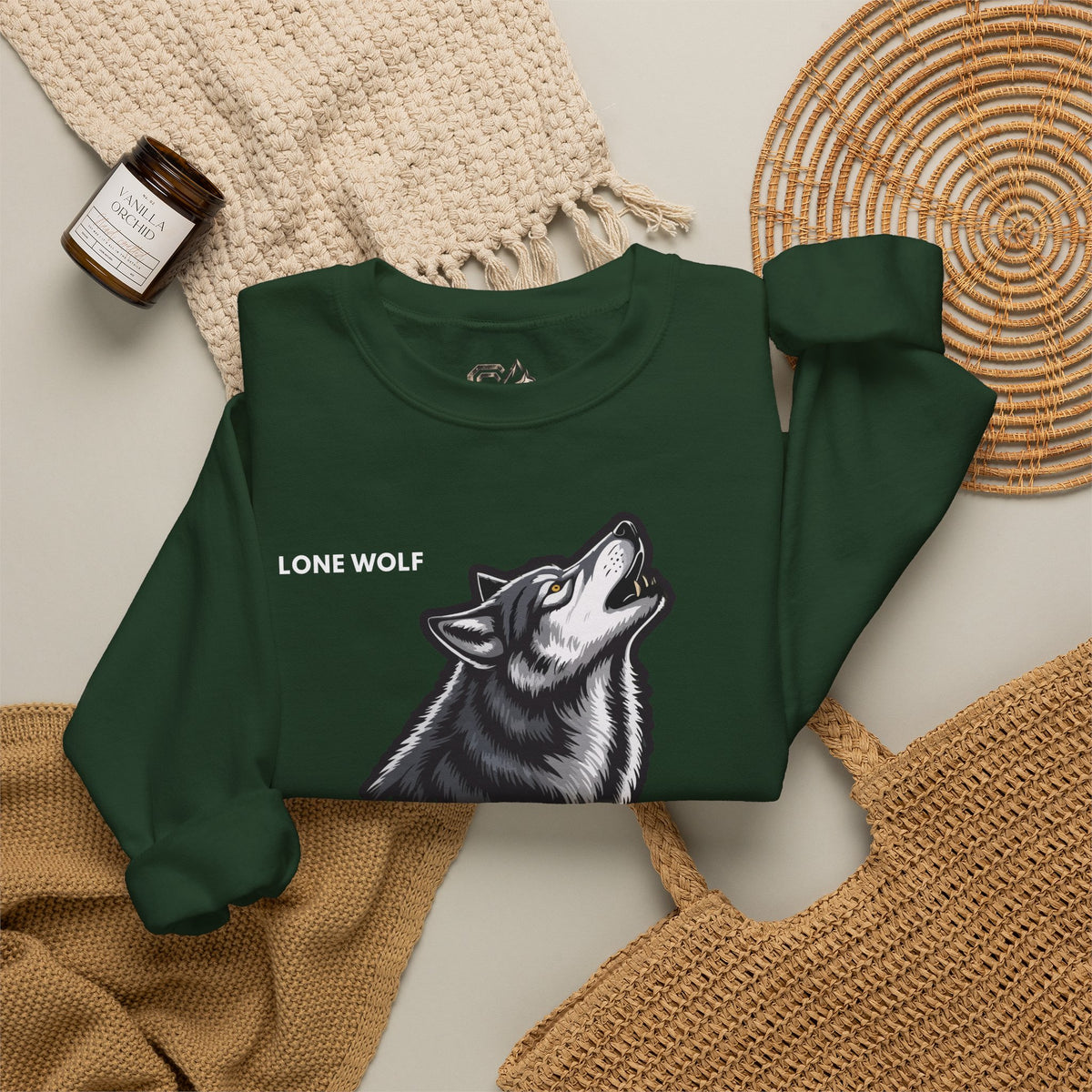 LONE WOLF Sweatshirt Premium Design SKIALFA Unisex