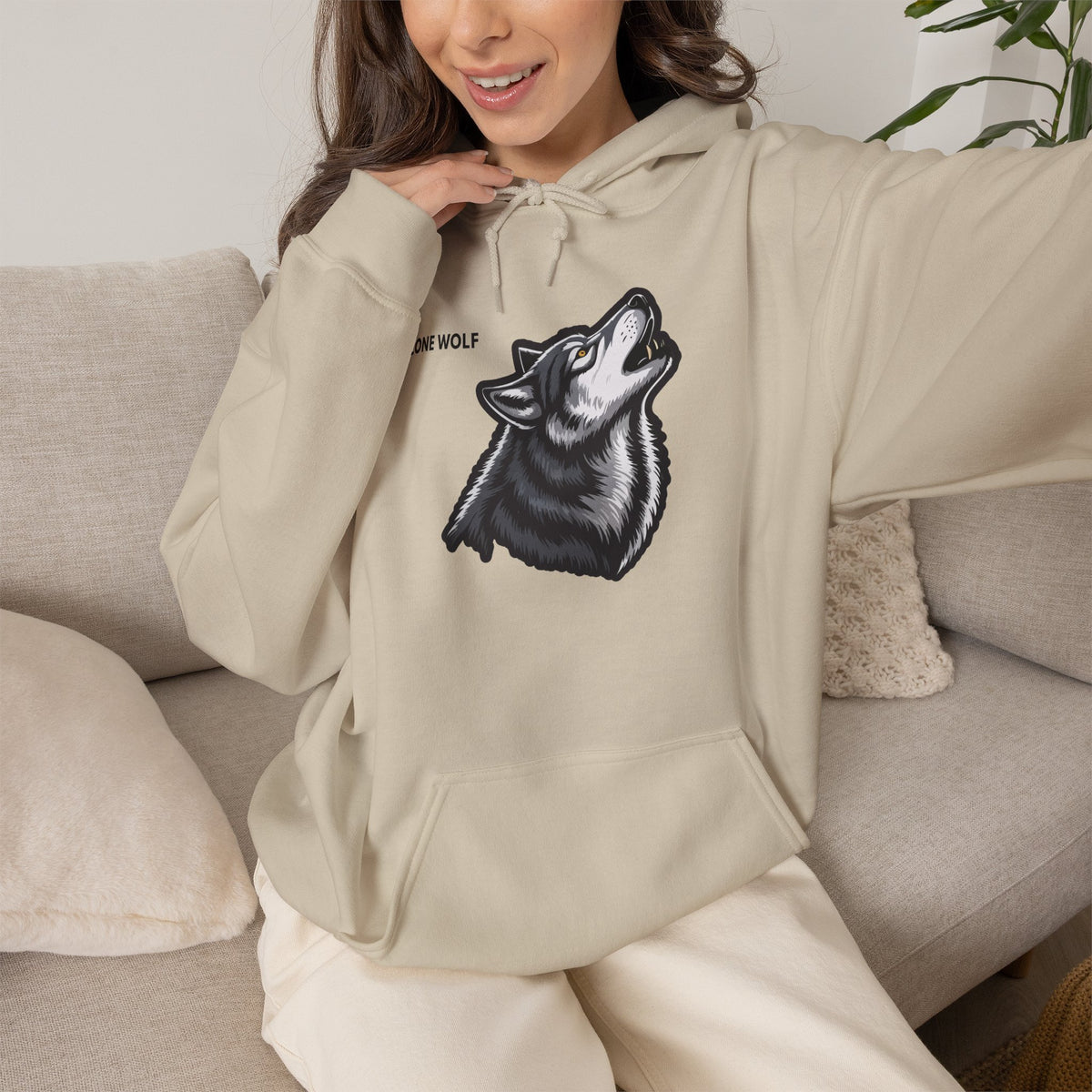 LONE WOLF Hoodie Premium Design SKIALFA Unisex