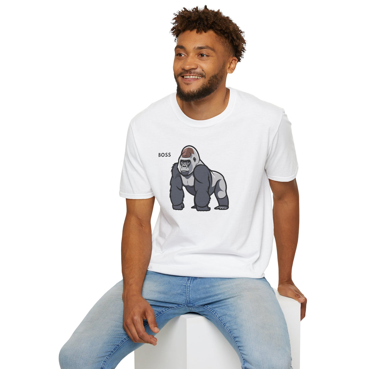 BOSS Gorilla T-Shirt Premium Design SKIALFA Unisex