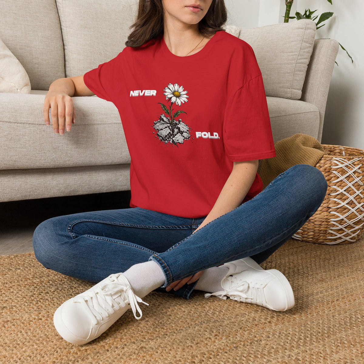 NEVER FOLD T-Shirt Premium Design SKIALFA Unisex