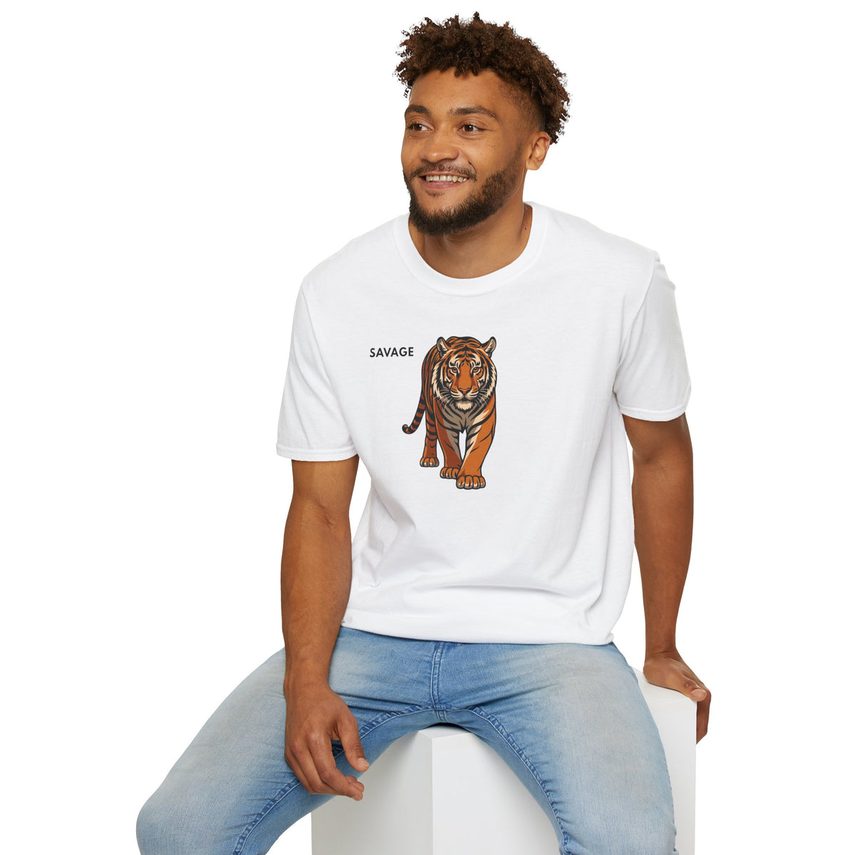 SAVAGE Tiger T-Shirt Premium Design SKIALFA Unisex