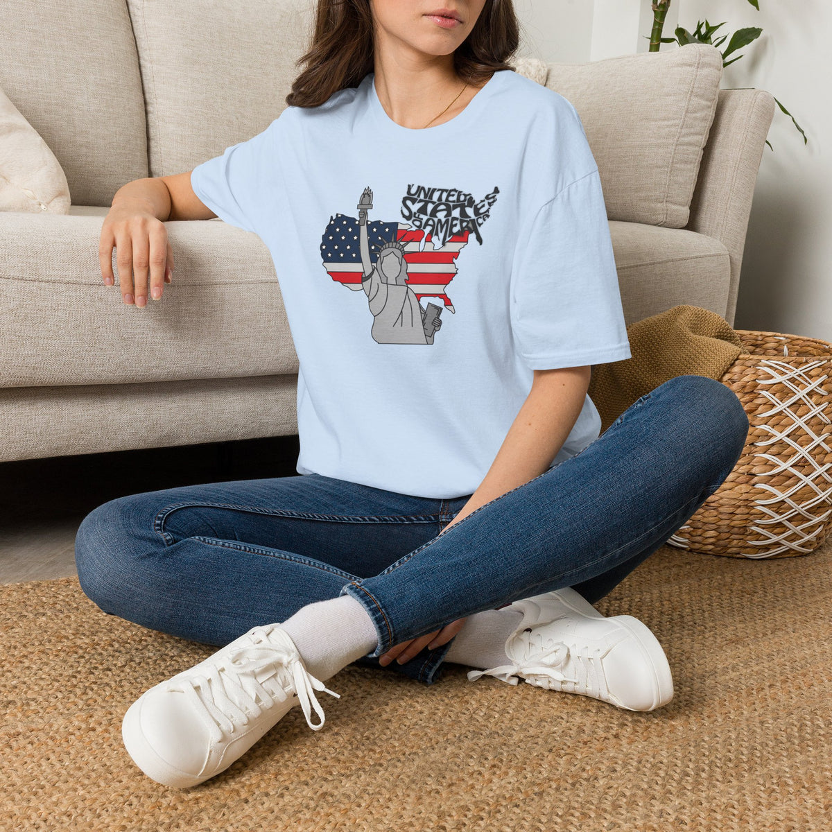 United States America T-Shirt Premium Design SKIALFA Unisex