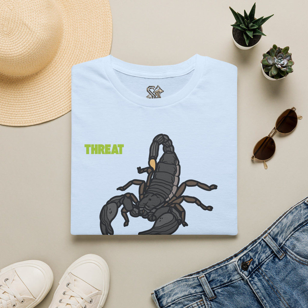 THREAT Scorpion T-Shirt Premium Design SKIALFA Unisex